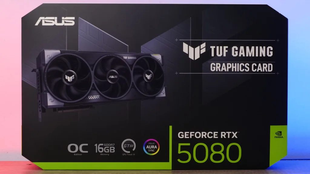 Asus TUF Gaming GeForce RTX 5080 OC unboxing 01
