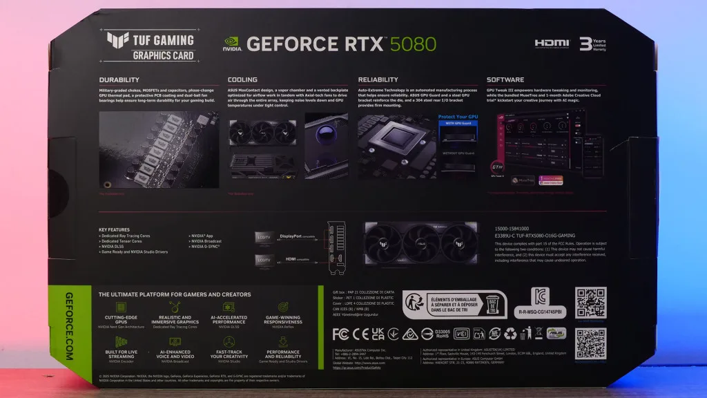 Asus TUF Gaming GeForce RTX 5080 OC unboxing 02