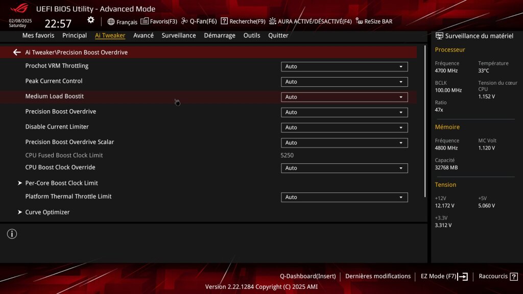 Bios rog strix b850 f 10