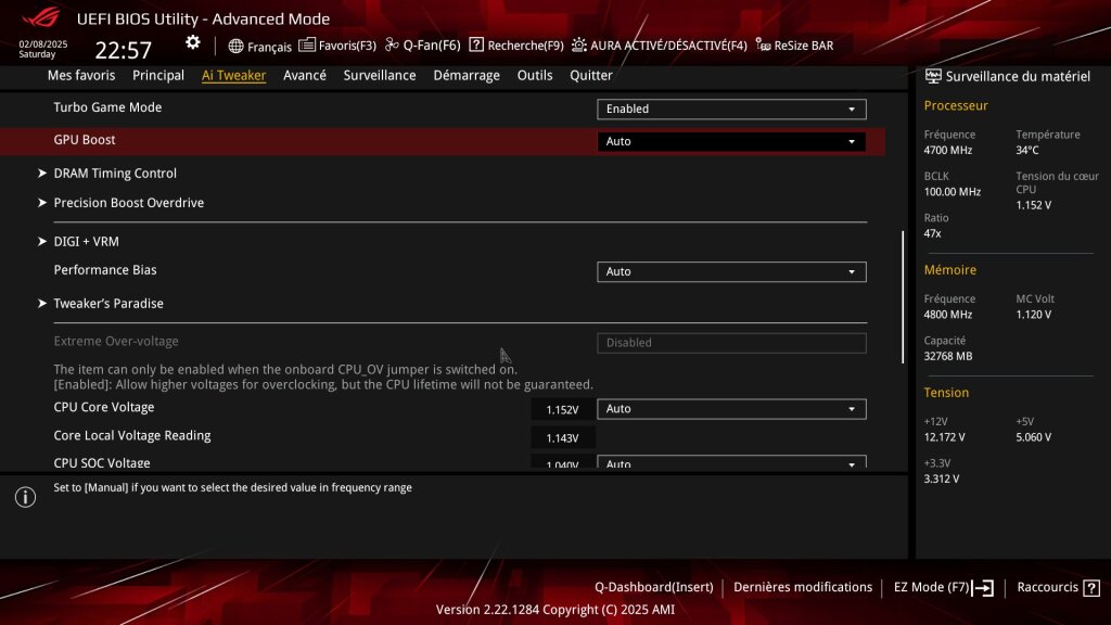 Bios rog strix b850 f 12
