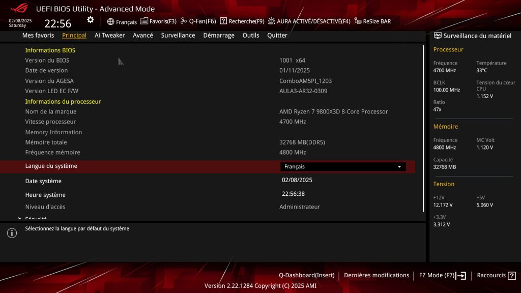 Bios rog strix b850 f 14
