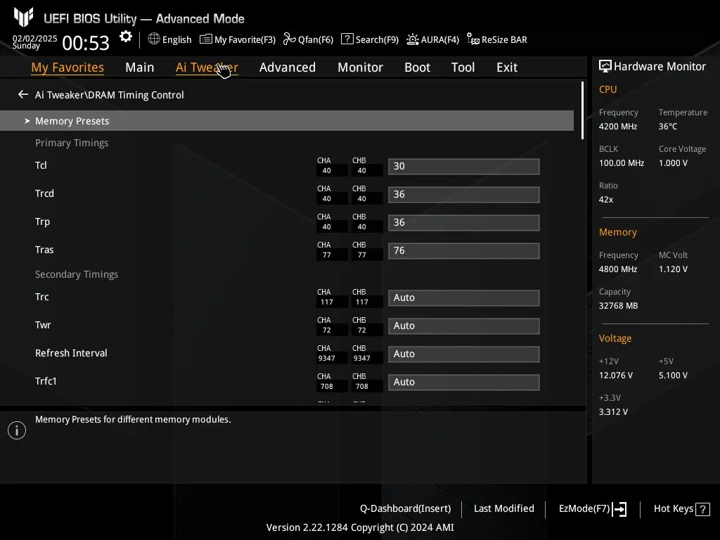 Bios tuf gaming b850 plus 10