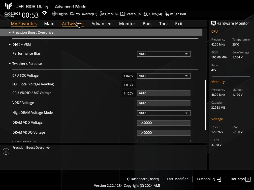 Bios tuf gaming b850 plus 11