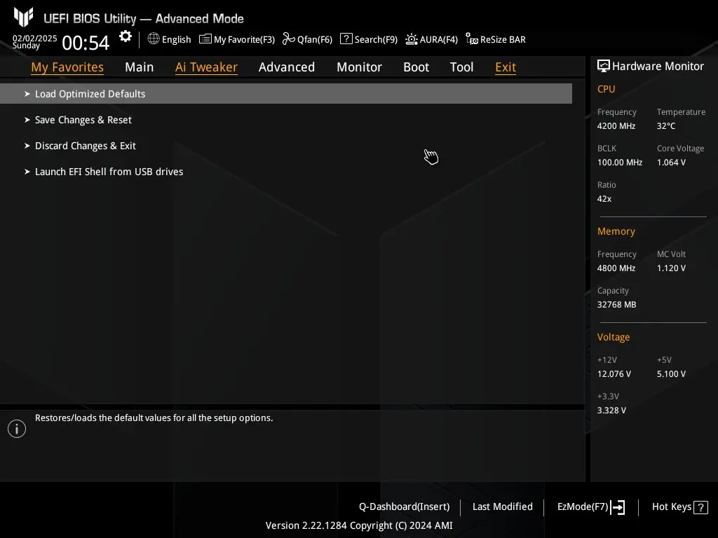 Bios tuf gaming b850 plus 18