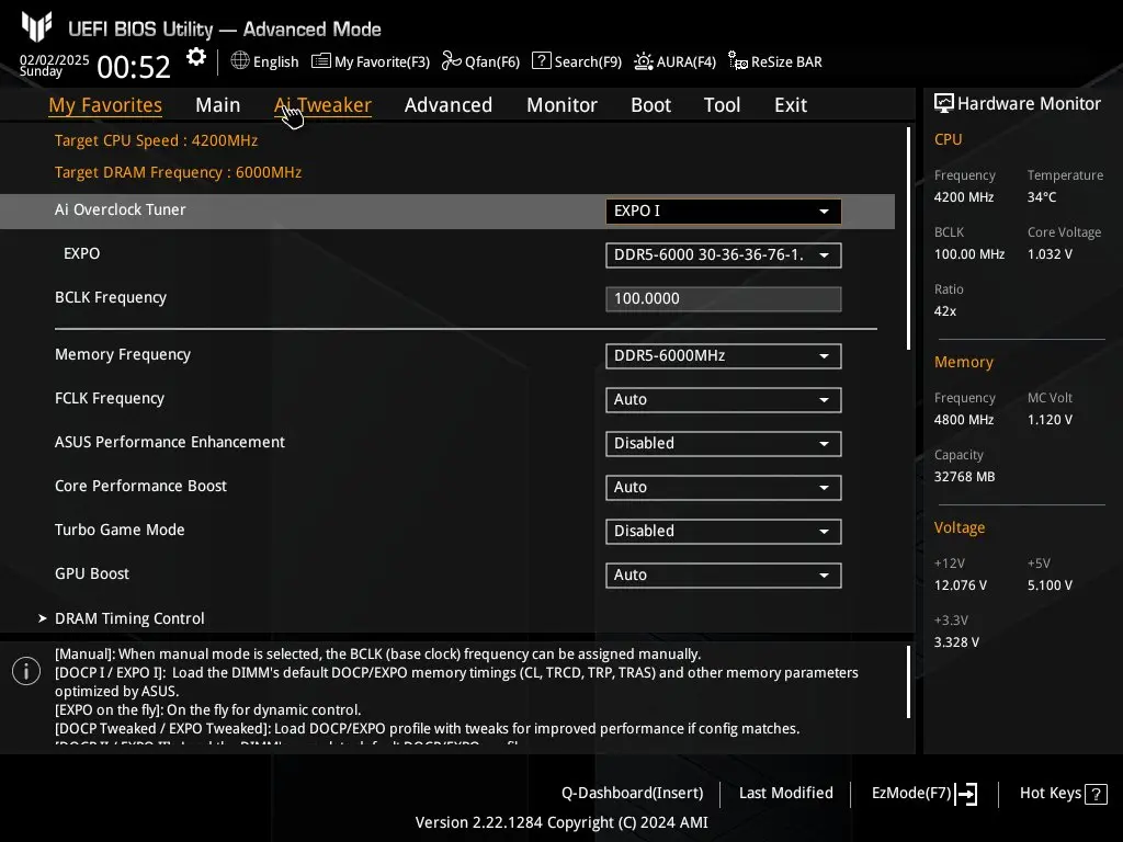 Bios tuf gaming b850 plus 7