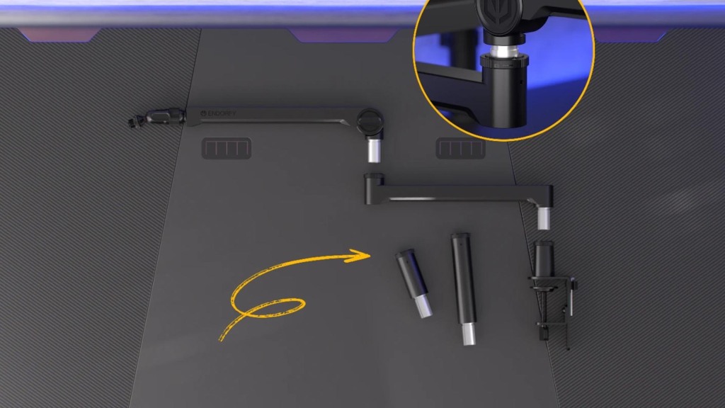 ENDORFY élargit sa gamme de produits avec la série de bras de microphone à profil bas 6 ENDORFY Broadcast Low Profile Boom Arm démontage