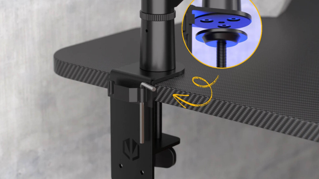 ENDORFY élargit sa gamme de produits avec la série de bras de microphone à profil bas 7 ENDORFY Broadcast Low Profile Boom Arm fixation
