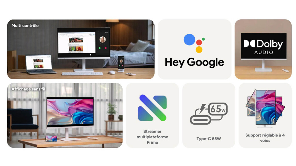 MSI annonce son moniteur intelligent Modern MD272UPSW : Google TV, résolution 4K et dalle IPS au programme 2 MSI Modern MD272UPSW specs