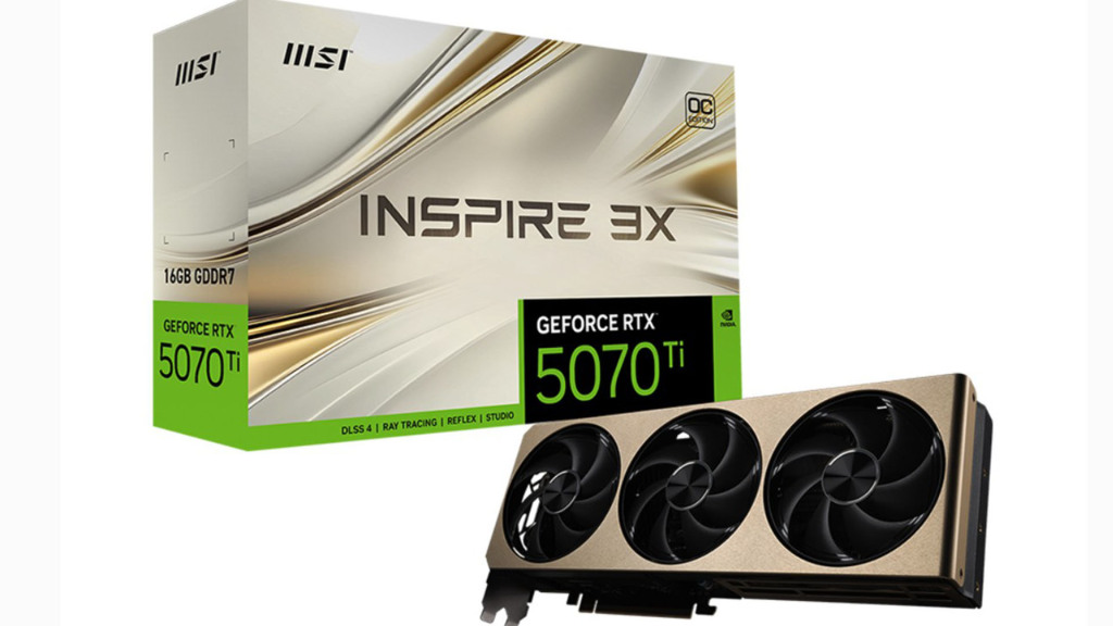 Voici la gamme complète des MSI NVIDIA GeForce RTX 5070 Ti Series 8 MSI NVIDIA GeForce RTX 5070 Ti Series INSPIRE