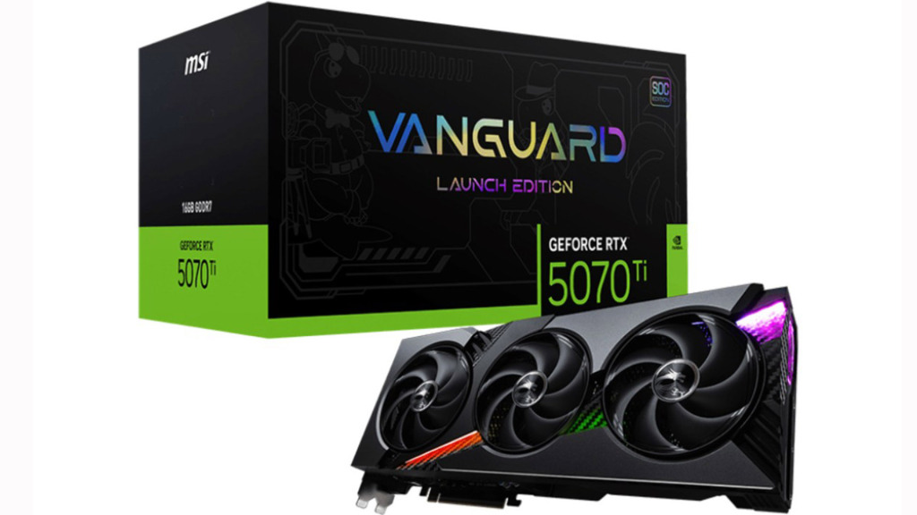 Voici la gamme complète des MSI NVIDIA GeForce RTX 5070 Ti Series 2 MSI NVIDIA GeForce RTX 5070 Ti Series VANGUARD
