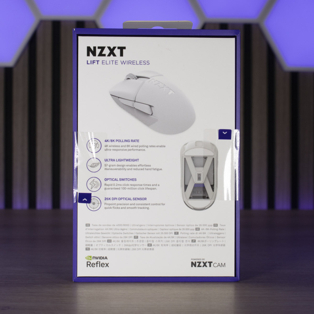 NZXT Lift ELITE Wireless emballage face arrière