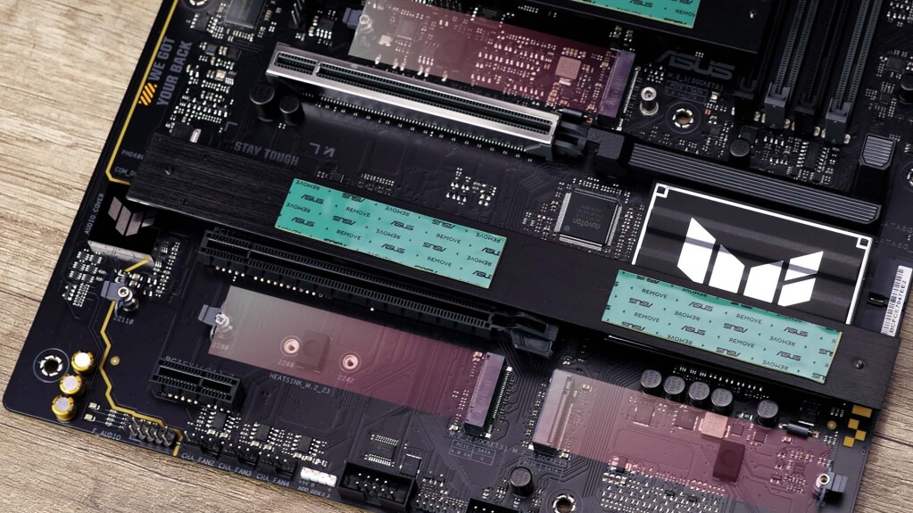 asus tuf gaming b850 plus wifi slots ssd m2