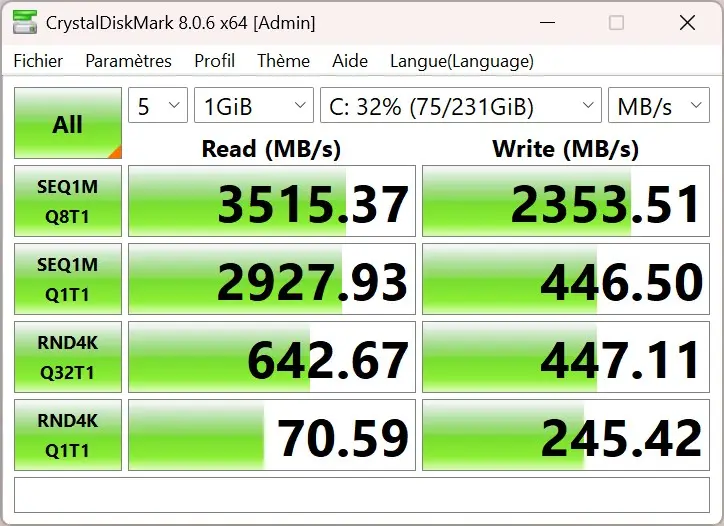 be quiet! Pure Base 501 DX test SSD