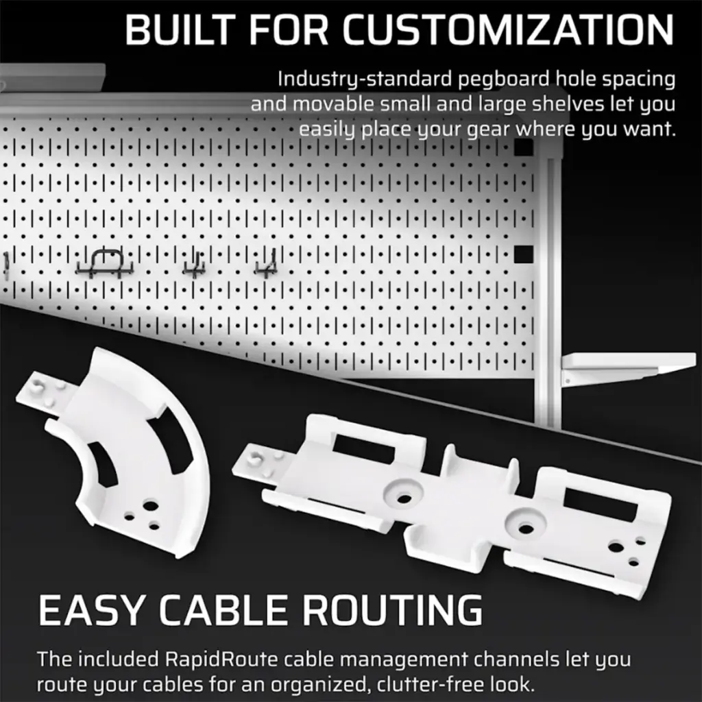 CORSAIR Multi Frame Pegboard, module de rangement et d'organisation 5 corsair multi frame pegboard white customisation
