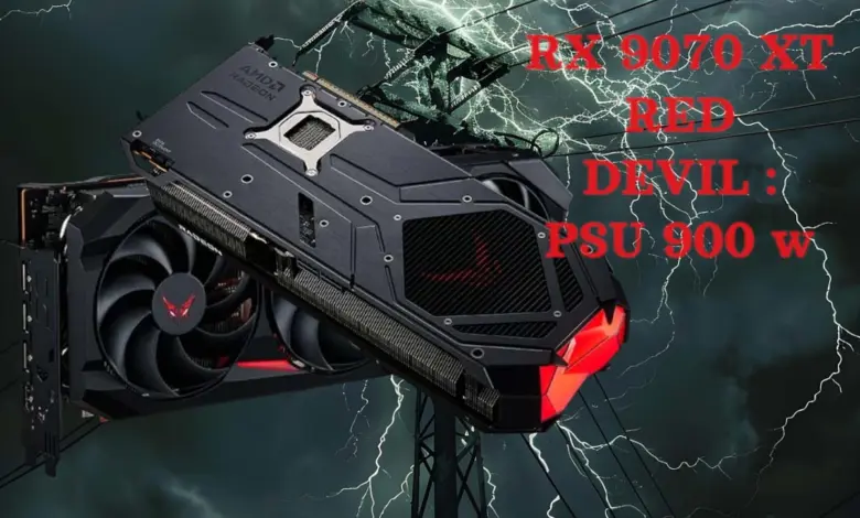 Radeon RX 9070 XT : une alimentation de 900W nécessaire pour la Red Devil 1 rx 9070 xt powercolor red devil 900w