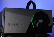 test msi geforce rtx 5090 32g suprim liquid soc