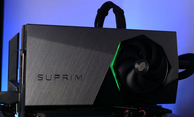 test msi geforce rtx 5090 32g suprim liquid soc