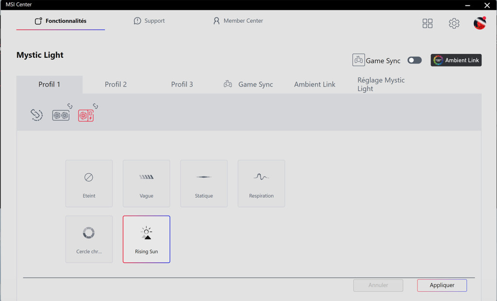 test msi geforce rtx 5090 32g suprim liquid soc msi center