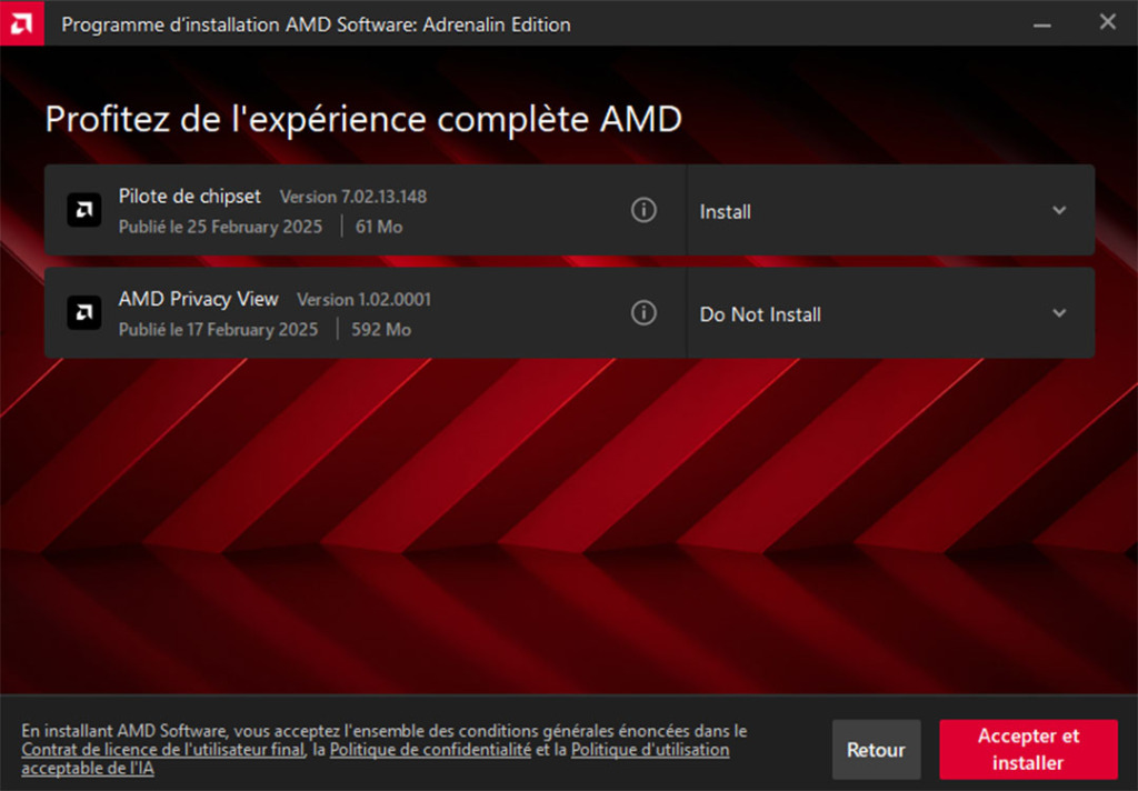 AMD Adrenalin Edition 25.3.2 : Une mise à jour majeure pour les Radeon RX 9000 et plus ! 5 AMD chipset 7.02.13.148
