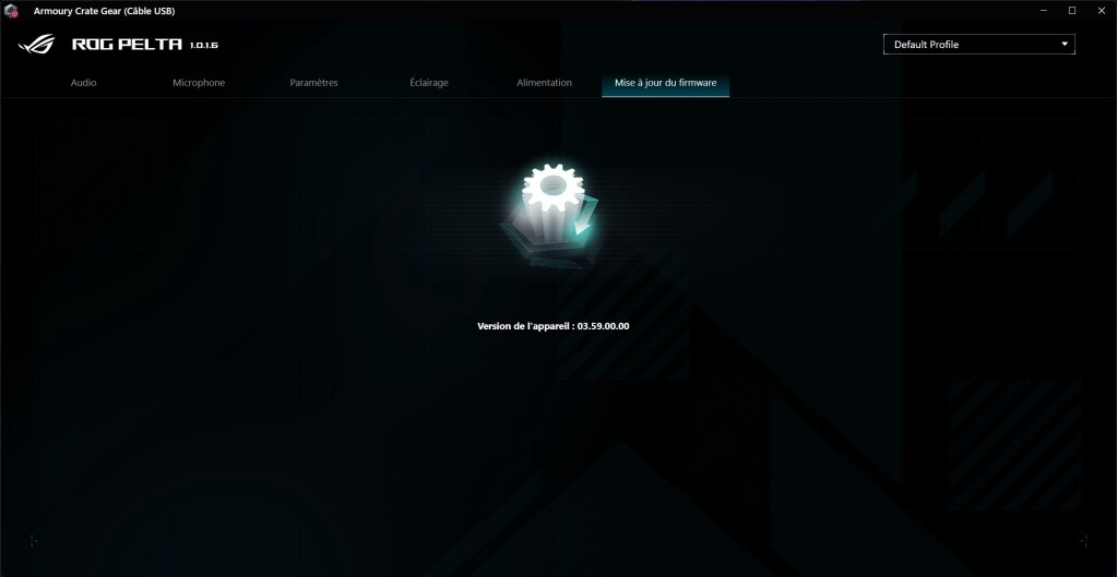 ASUS ROG PELTA logiciel firmware