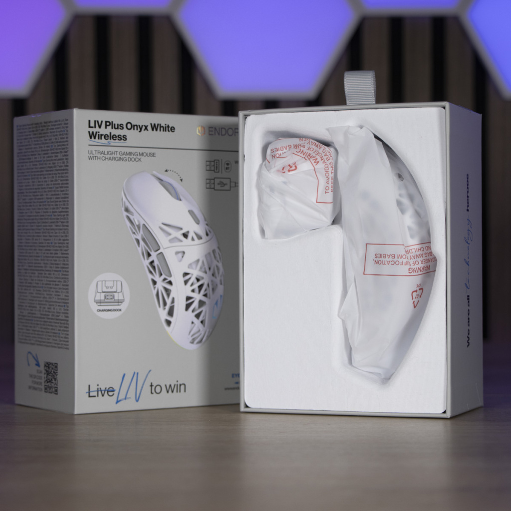 ENDORFY LIV Plus Wireless Onyx White déballage