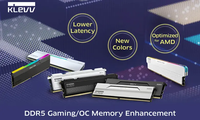 KLEVV élargit sa gamme de mémoires DDR5 Gaming/OC avec de nouvelles couleurs, une latence plus faible et des variantes optimisées pour amd 1 KLEVV DDR5 Couv