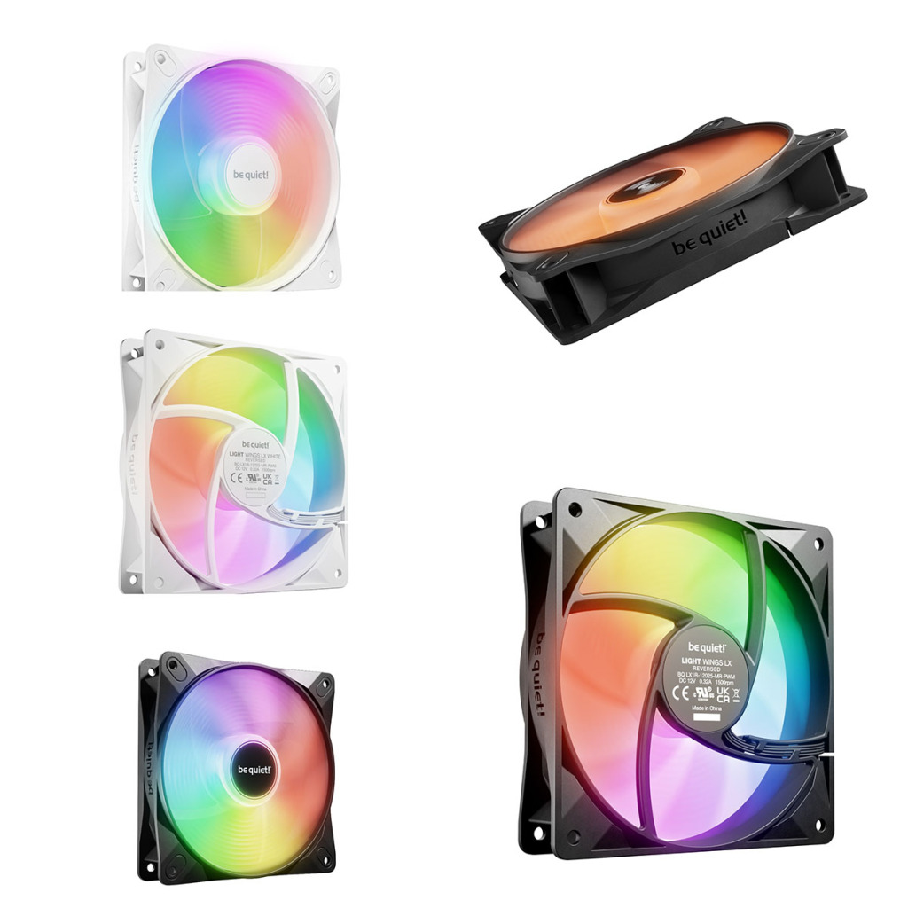 be quiet! lance les ventilateurs Light Wings Reverse à flux inversé au design ARGB 4 LIGHT WINGS LX