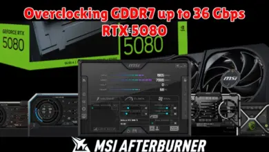 MSI Afterburner : un patch booste l’overclocking de la mémoire GDDR7 jusqu’à 36 Gbps sur les RTX 5080 22 MSI AFTERBURNER RTX 50 36 gbps