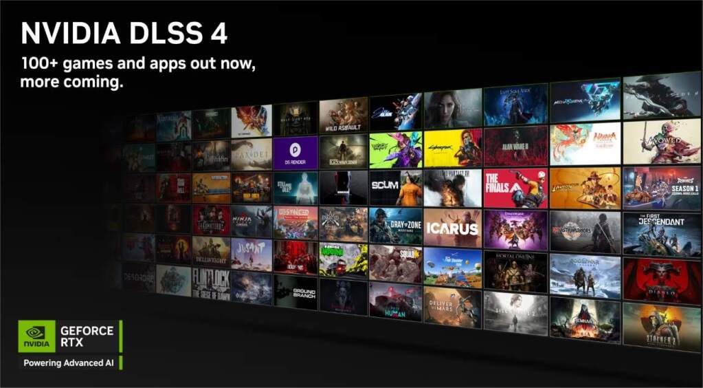 Les nouveautés DLSS Overrides et les jeux compatibles avec le pilote 576.40 2 NVIDIA DLSS 4 Plus de 100 jeux supportes et apps