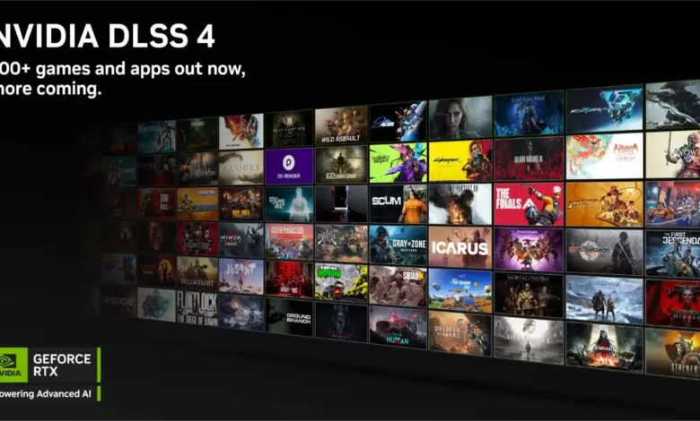 NVIDIA DLSS 4 avec Multi Frame Generation désormais disponible dans plus de 100 jeux et applications 1 NVIDIA DLSS 4 Plus de 100 jeux supportes et apps