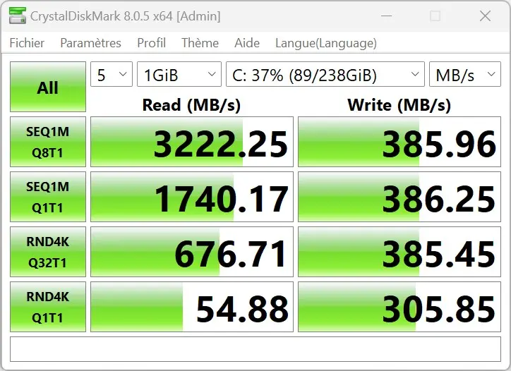 PHANTEKS Evolv X2 test SSD