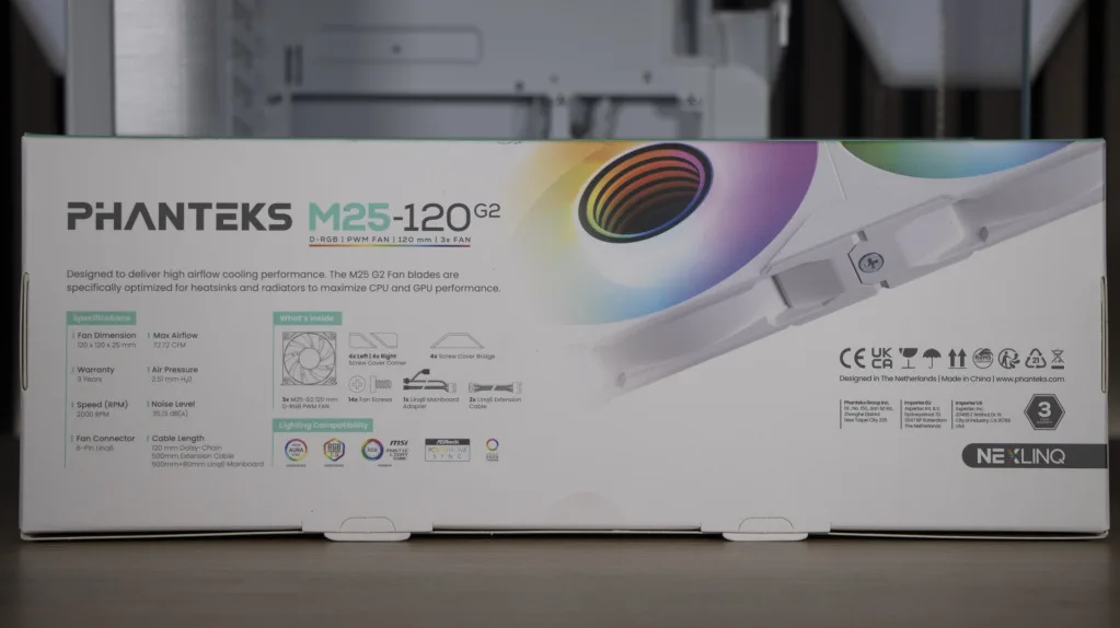 PHANTEKS M25 120 emballage arrière