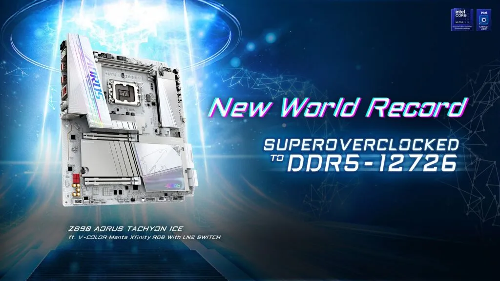 Z890 AORUS TACHYON ICE oc ddr5 record