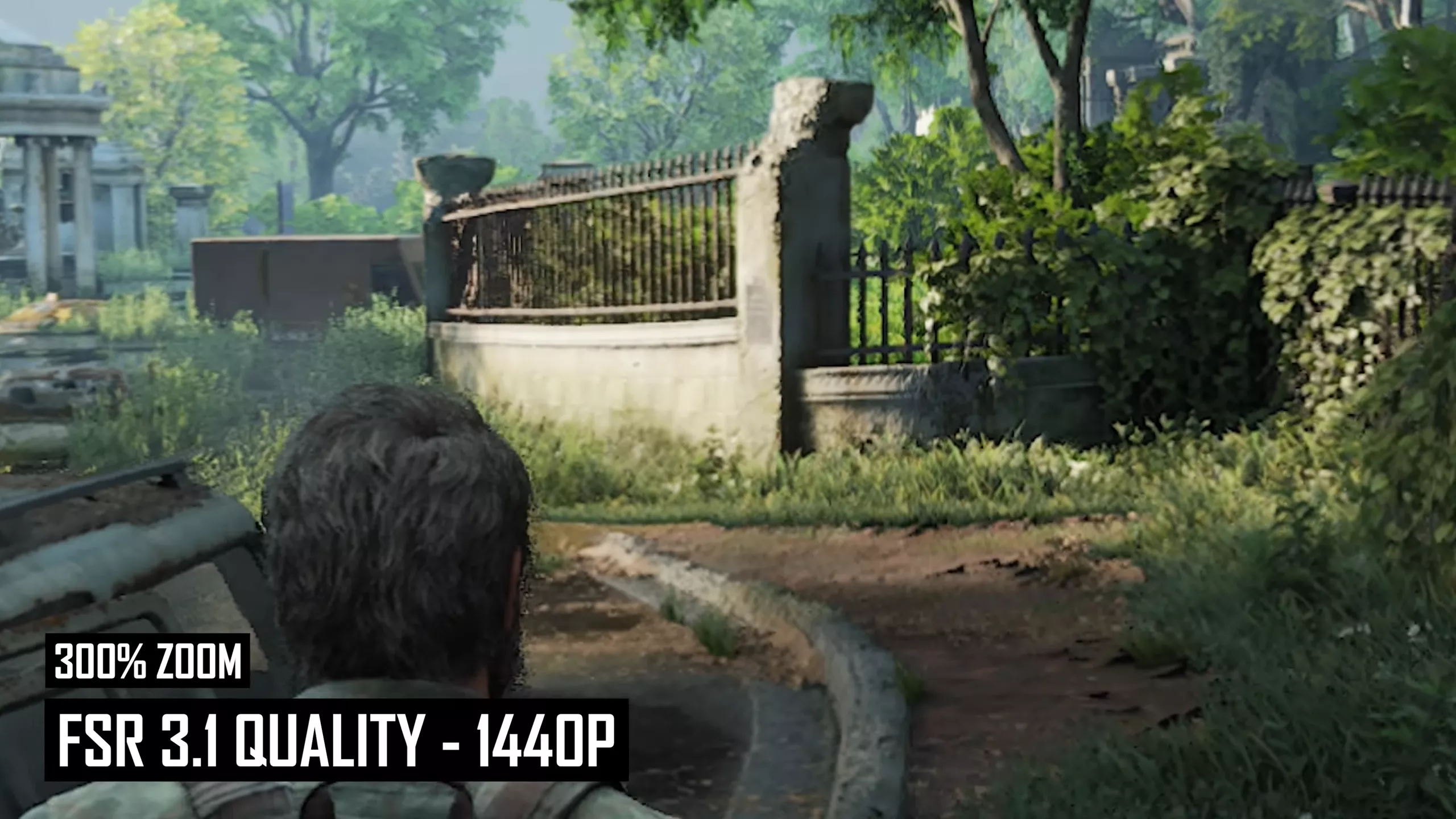 Test AMD FSR 4 vs NVIDIA DLSS 4 : TechSpot dévoile des performances impressionnantes en 1440p 4 fsr 3.1 1440p zoom 300