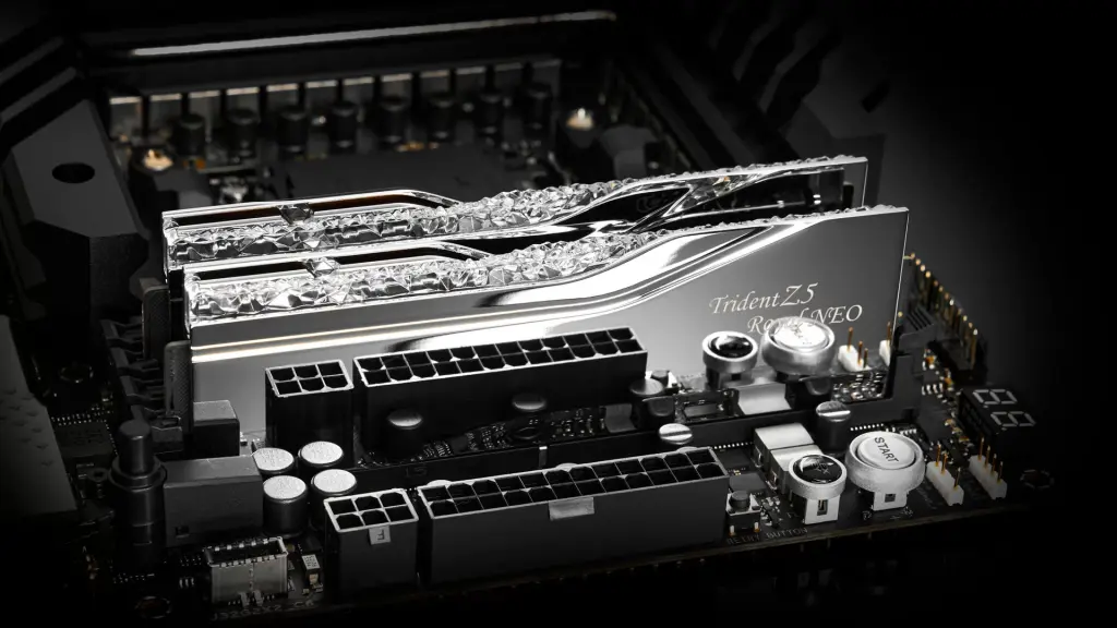 G.SKILL dévoile un kit mémoire DDR5-6000 CL26 96 Go ultra-performant pour AMD AM5 5 gskill trident z5 royal neo silver mb