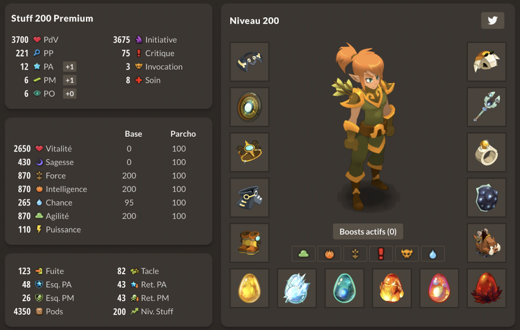 DOFUS Cra Guide : Pourquoi tout le monde adore cette classe ? 4 imageDOFUS Niveau 200 (Premium) Stuff