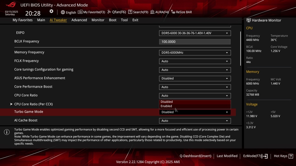 AMD Ryzen 9 9950X3D : le guide d'optimisation ultime pour le Gaming 18 turbo game mode 9950x3d rog bios