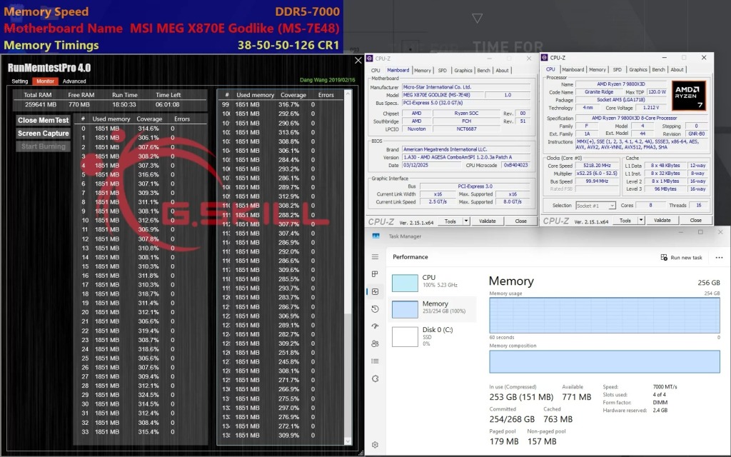 G.SKILL dévoile le tout premier kit mémoire DDR5 U-DIMM de 256 Go à 6000 MHz CL32 4 04 gskill ddr5 7000 c38 256gb 4x