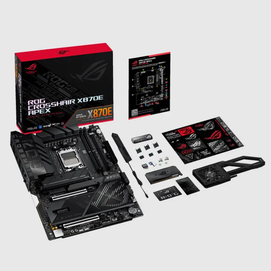 ASUS Republic of Gamers dévoile les cartes mères Crosshair X870E Extreme et Apex 11 ASUS ROG CROSSHAIR X870E APEX bundle