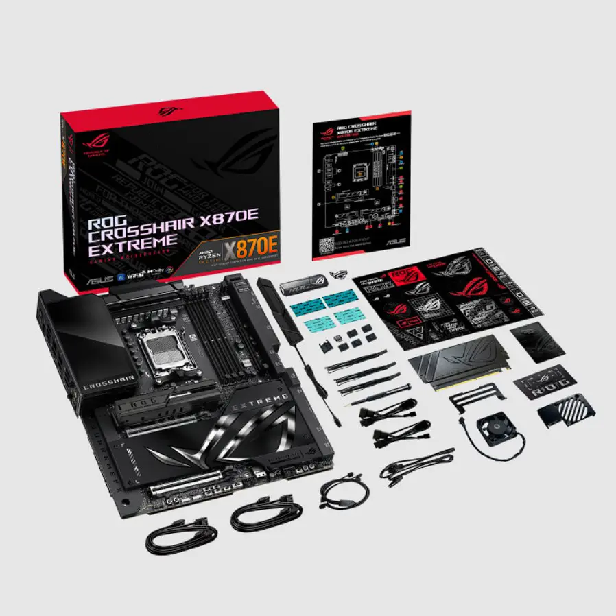 ASUS Republic of Gamers dévoile les cartes mères Crosshair X870E Extreme et Apex 6 ASUS ROG CROSSHAIR X870E EXTREME bundle