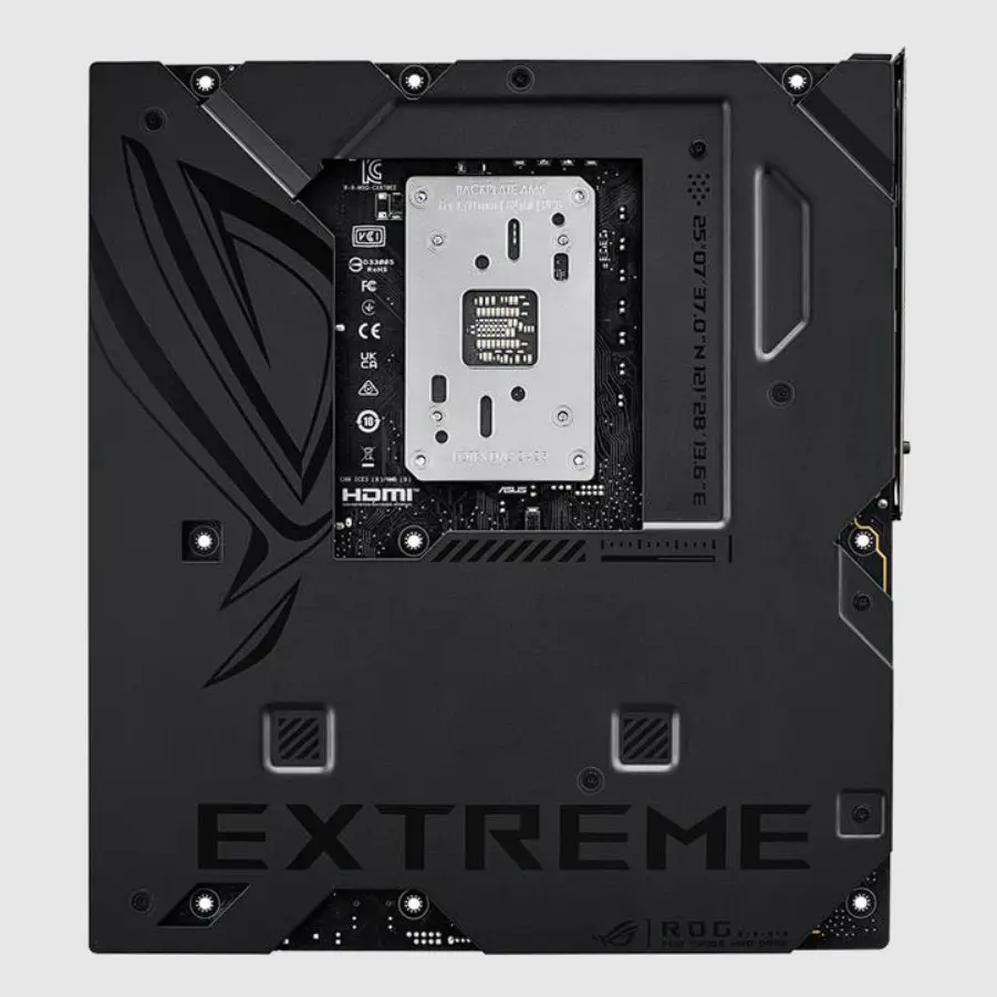 ASUS Republic of Gamers dévoile les cartes mères Crosshair X870E Extreme et Apex 5 ASUS ROG CROSSHAIR X870E EXTREME dos