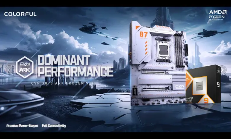 Colorful lance la carte mère CVN X870 Ark Frozen : un design d'inspiration militaire 1 Colorful CVN X870 ARK FROZEN Couv