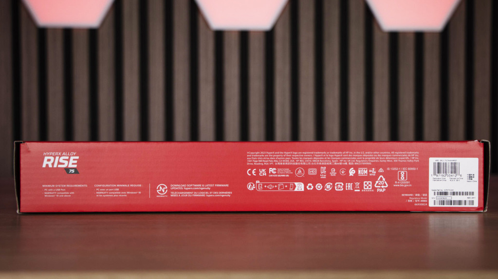 HyperX Alloy Rise 75 emballage petit côté
