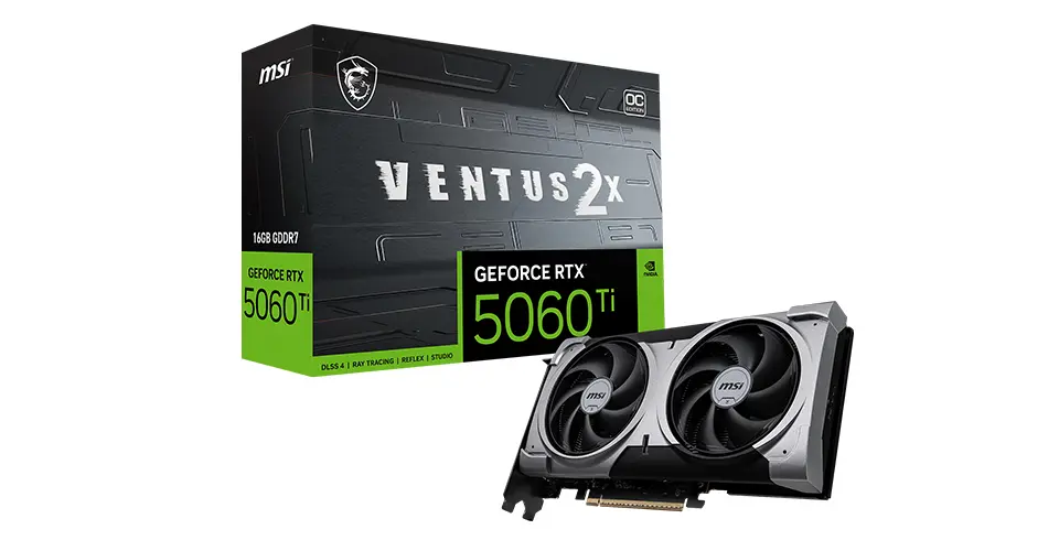 MSI GeForce RTX 5060 : cinq séries, un même moteur Blackwell 5 MSI GeForce RTX 5060 ti VENTUS