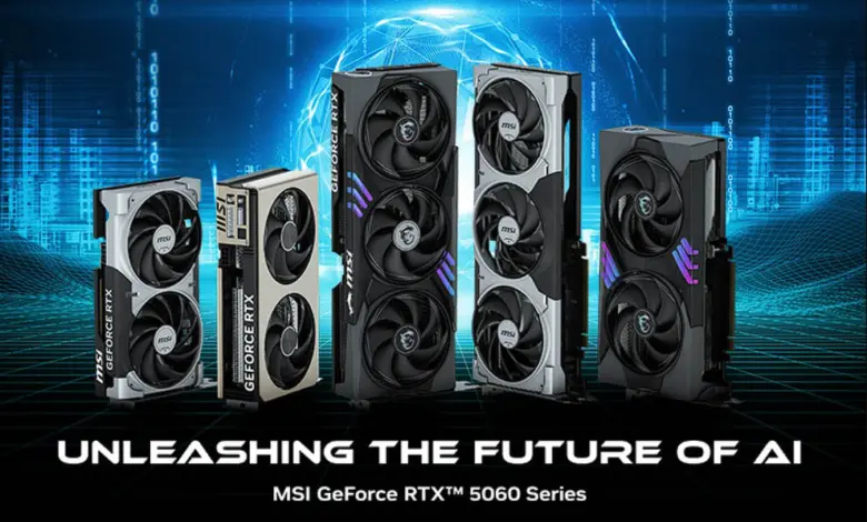MSI lance les cartes graphiques NVIDIA GeForce RTX 5060 1 MSI RTX 5060 Couv