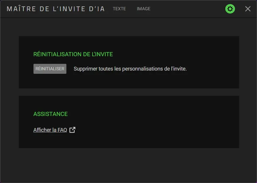 RAZER Pro Click V2 AI paramètres