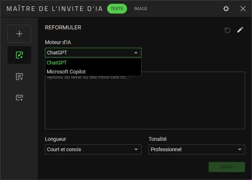 RAZER Pro Click V2 AI texte 3