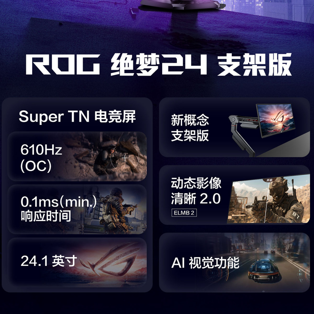ASUS lâche deux nouveaux monstres pour les gamers exigeants : un écran à 610 Hz pour l’eSport, un 32" ultra-flexible pour les autres 3 ROG XG248Q5G P 610 hz 03