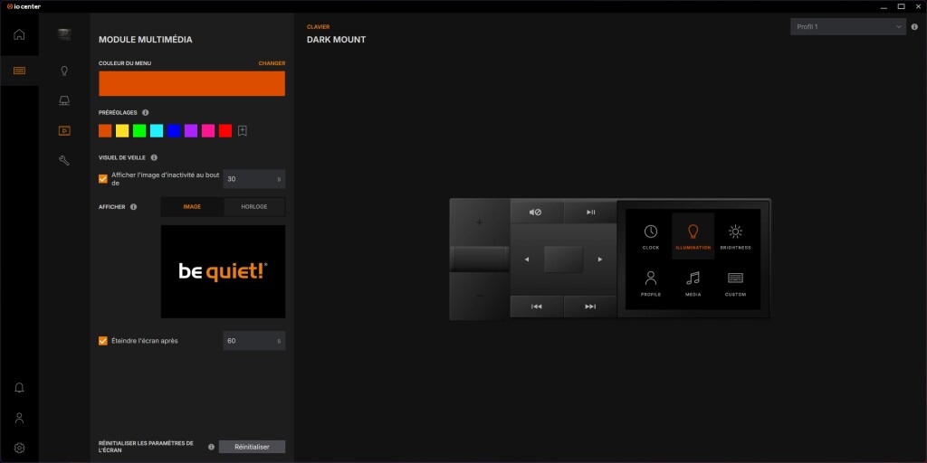 be quiet! Dark Mount logiciel remappage module 1