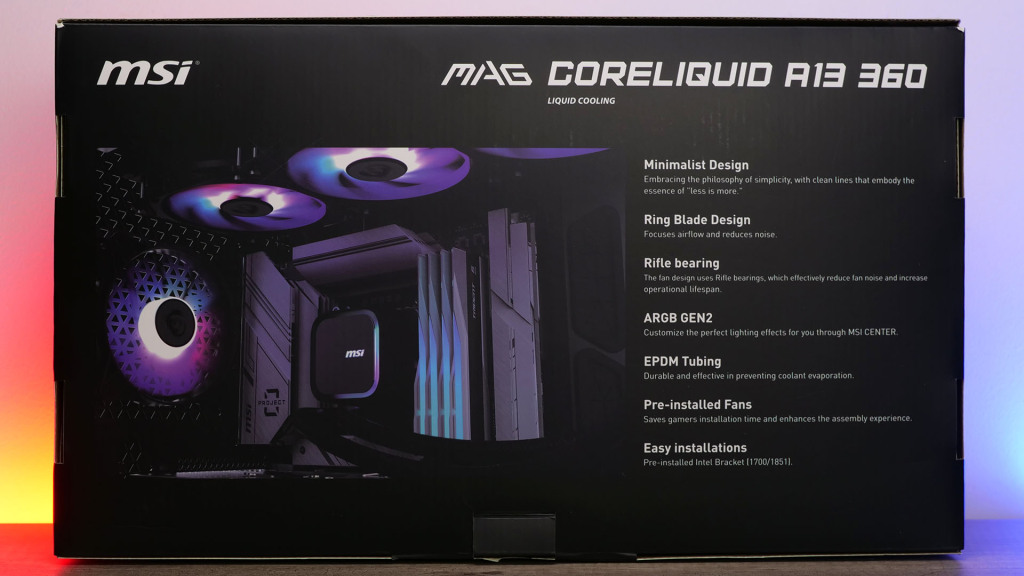 msi mag coreliquid a13 360 unboxing 02